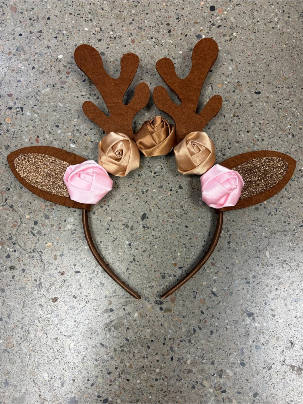 Children's Brown Reindeer Tutu Costume with Antler Headband